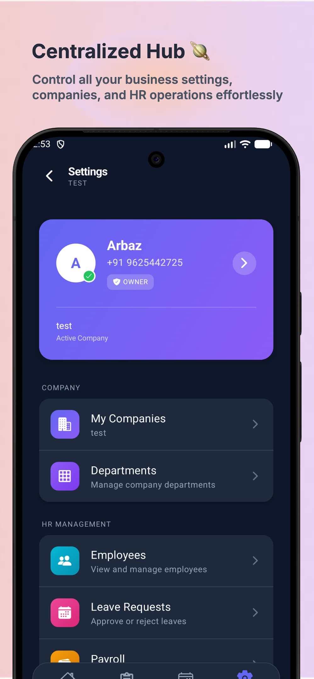 PAYLAP HRMS — Android screenshot 2